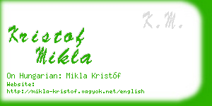 kristof mikla business card