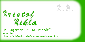 kristof mikla business card